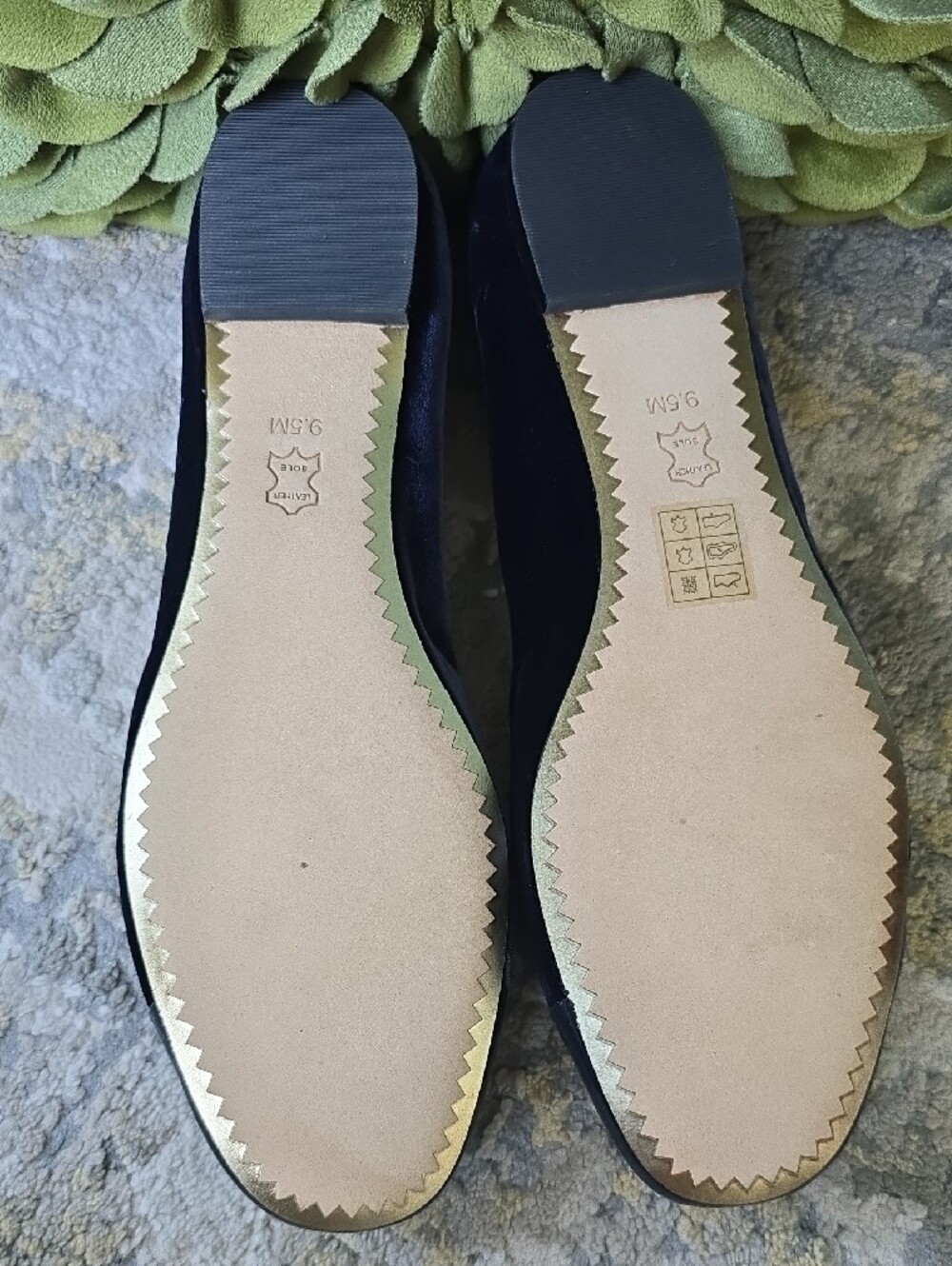 Tory Burch Chelsea Cap-Toe Ballet Flats in Royal Navy Velvet Size 9.5 - Picture 6 of 12